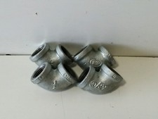 Lot of 4 NEW Galvanized 90 Degree Elbows 1/2-Inch 1/2", NOS