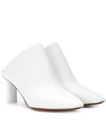 VETEMENTS White Lighter-heel Leather Mules (Size 36) - MSRP $950.00!