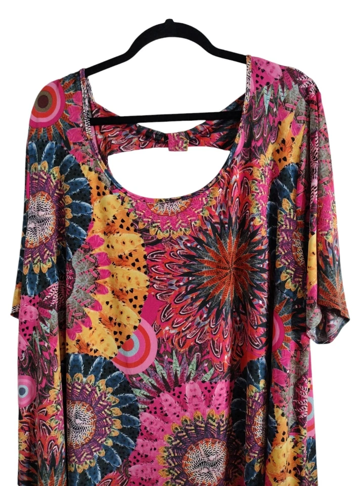 麦格纳女式亮色秋千束腰上衣加 26/28 短袖 — 第 2/4 张图片