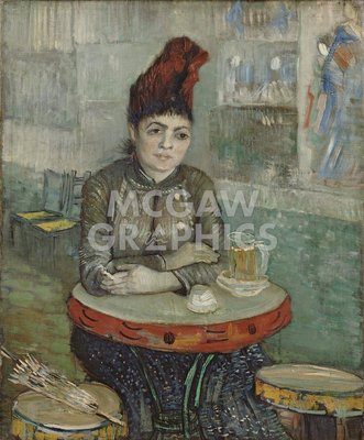 In The Cafe Agostina Segatori, Van Gogh, Wall Art Print Poster 14'' x 11''   1618