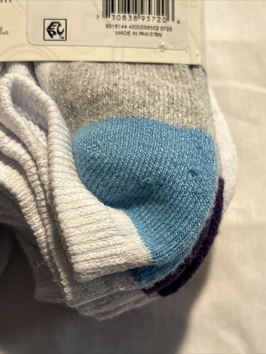 Wonder Nation Girls No Show Socks White, color Bright 10 Pack - Size L 4-10 -NWT - Picture 11 of 12