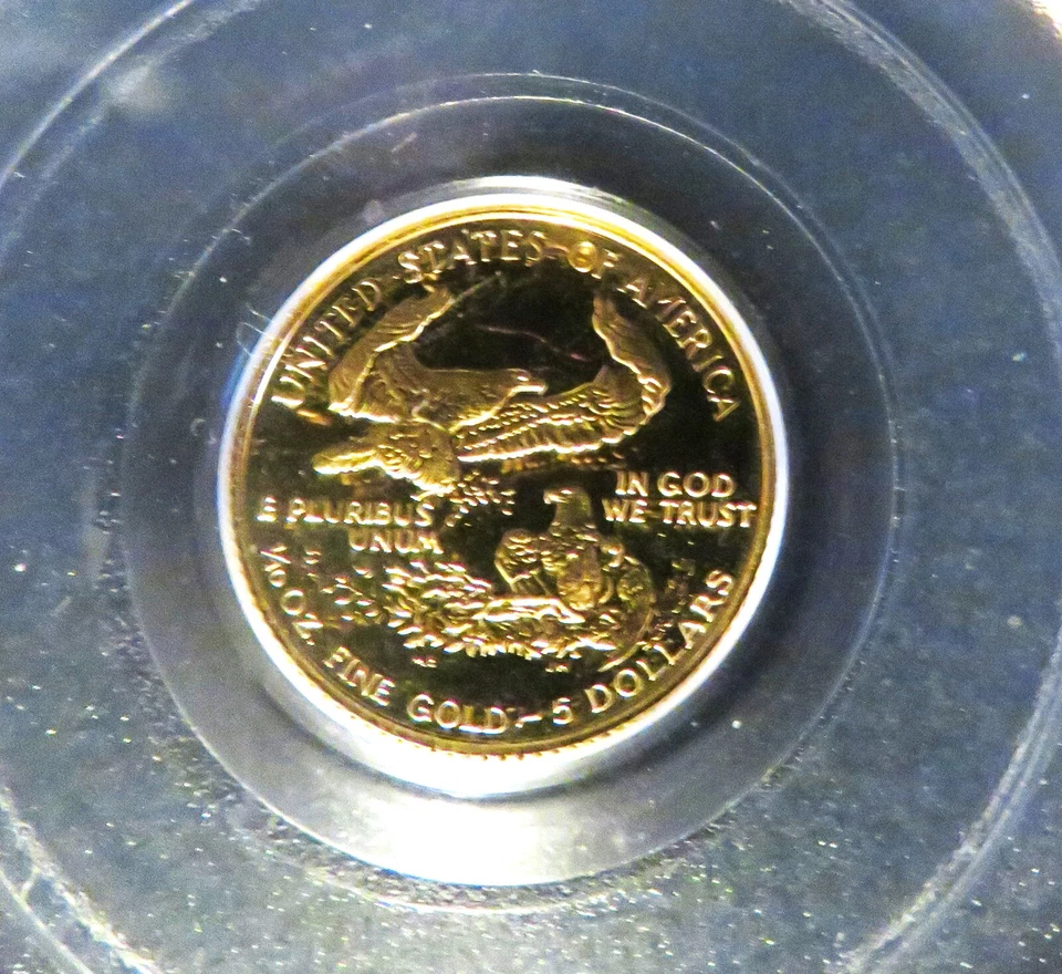 Eagle Proof 1992-P dorado $5 1/10 oz. CAMA PCGS PR69 Foto 4 de 4