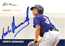 Gorkys Hernandez autographed Baseball Card (Tigers) 2007 Just Minors #JA-18