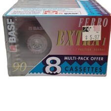 8 Blank Audio Cassettes BASF FERRO Extra I 90 IEC Tapes 90 Min Normal Position