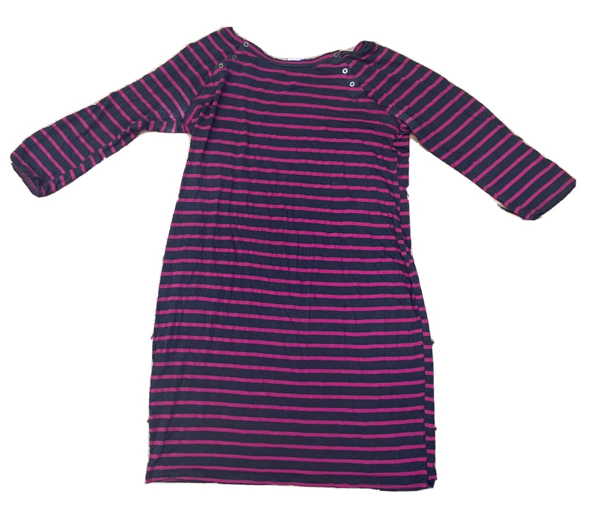 Motherhood Maternity Dress Size Large Scoop Neck Red Black Stripe Long  Sleeve | eBay