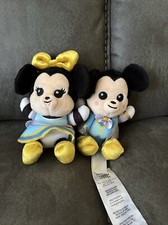 Walt Disney World 50th Anniversary Minnie Mickey Mouse Wishables Plush Toys Set