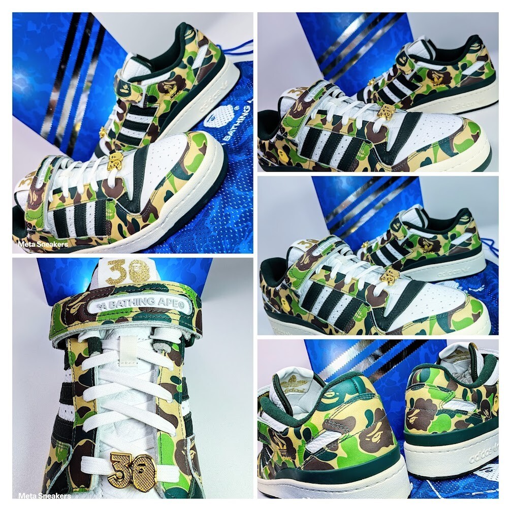 Size 13 - BAPE x adidas Forum 84 Low 30th Anniversary - Green for