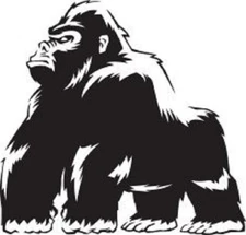 GORILLA VINYL DECAL car bumper sticker laptop ANIMAL, WILDLIFE, JUNGLE