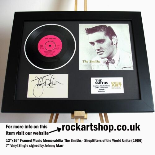 The Smiths SIGNED JOHNNY MARR Shoplifters of the World Unite VINYL Autographed - Picture 1 of 4