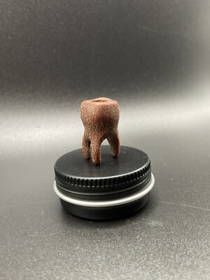 N2DWLD Tan Micarta 3-Root Toof Bead Everyday Carry EDC Zipper Pull Playge