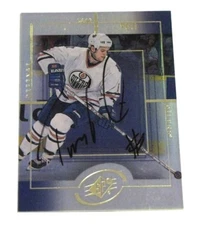1999-00 SPx #66 Tom Poti Hand Signed Auto - Edmonton Oilers