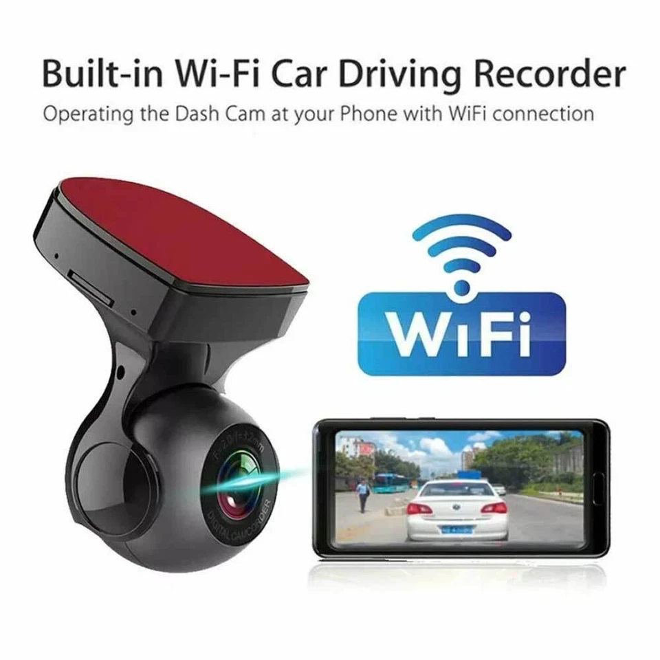 HD 1080P Mini USB/WiFi Car Recorder DVR Video Recorder Night Vision G Sensor - Image 4 of 4
