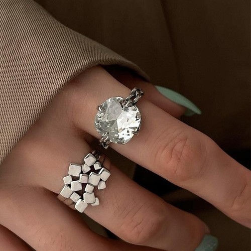 Solid 925 Sterling Silver Ring Meditation Statement Chic UK Seller Women Girls - Picture 3 of 6