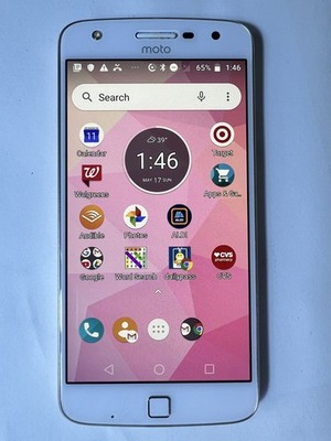 Motorola Moto Z Play Droid XT1635-01 32GB White (Verizon) - Reset -  tested nice