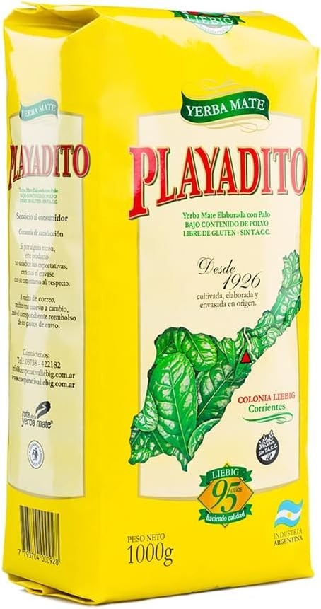 Playadito Yerba Mate 1kg 3 Pack | Traditional Argentine Mate | USA Seller