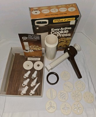 VTG  Hutzler Gerda Cookie Press Easy Action Food Decorator  '83 Complete 