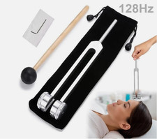 Healing Tuning Fork with Silicone Hammer Sound Therapy Musical Instrument128Hz 