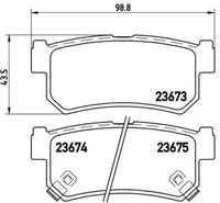 Bremsbelagsatz, Scheibenbremse P 15 010 Brembo FüR Daewoo Ssangyong