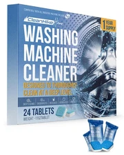 New Best Washing Machine Cleaner Descaler Tablets - 24 Tablets 1 Year Supply