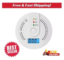 Carbon Monoxide Detector Warning Alarm Sensor LED Digital Battery Powered