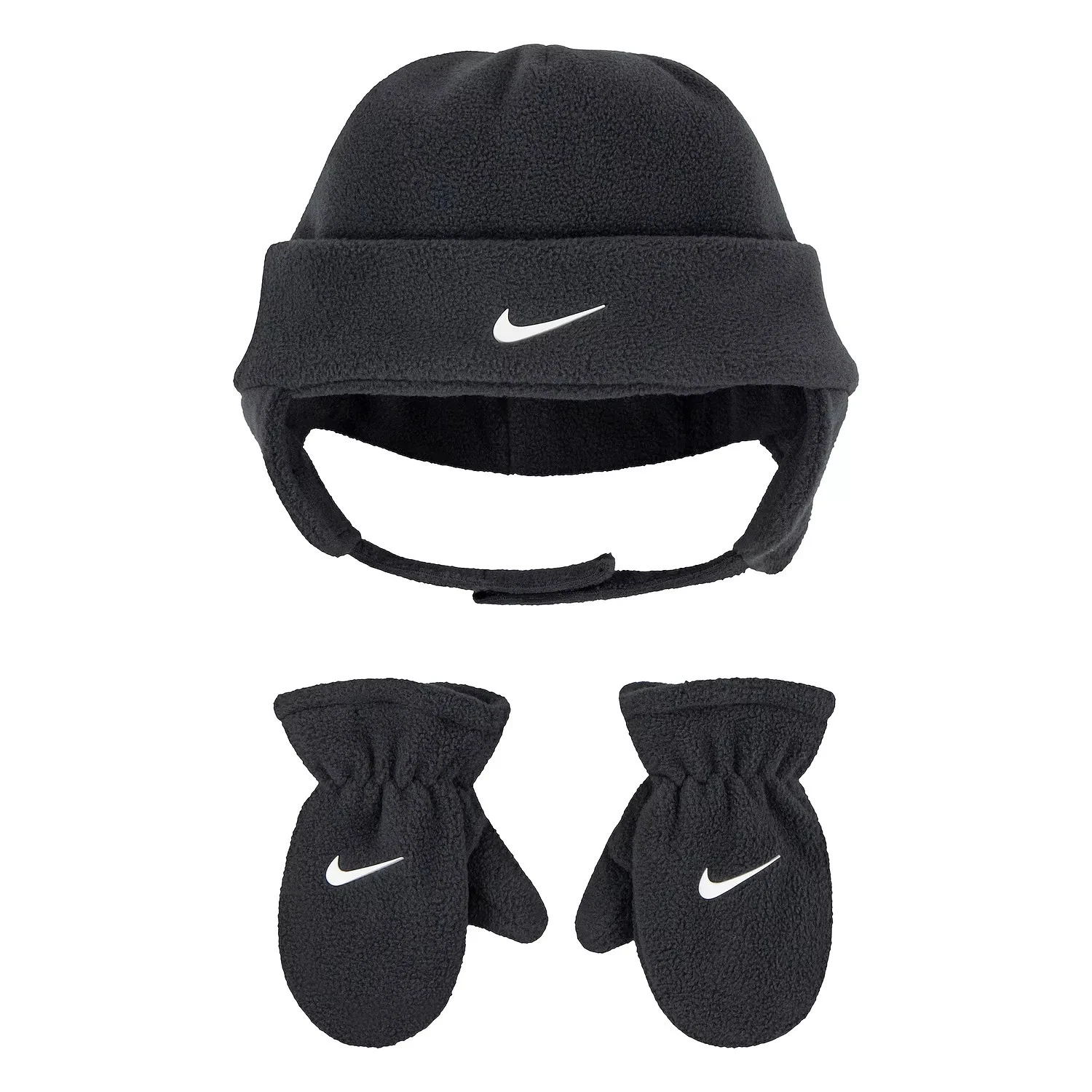 Nike Baby Boys Toddler 2 Piece Hat Mittens Set New Fleece Chin Trapper Cap
Opens in a new window or