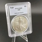 2000 American Silver Eagle PCGS MS68 1oz .999 Fine Silver Toning 4th Gen Holder