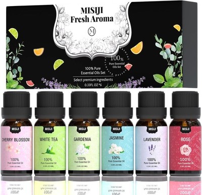 Floral Essential Oil Set, Aromatherapie für Diffusor, für Kerze 6 * 10ML