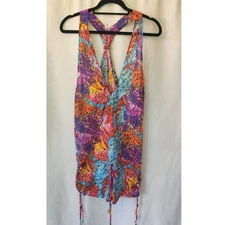 Luli Fama T-Back Romper Multicolor Size Large Bikini Cover Up