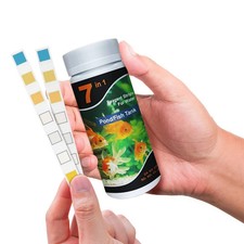 7-in-1 Aquarium Water Test Strips Freshwater, Saltwater Pool Compatible