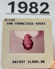 DWIGHT CLARK 1982 NFL Transparency TV MEDIA SLIDE SAN FRANCISCO 49ERS 2nd YEAR