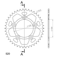 Zahnrad Aluminium P520 - Z39 (DIS.51613) Ducati 748 749 / Dark 03/06