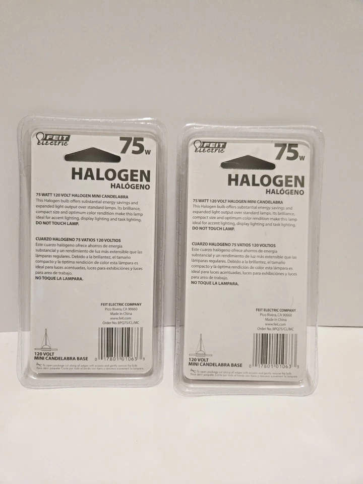 Feit 75w E11 Clear Bulbs Mini Candelabra Base 120v Only - Image 2 of 4