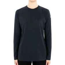 Moncler Kids Embossed Logo Long Sleeve T-Shirt (Navy) 8D00005 83907 111112098