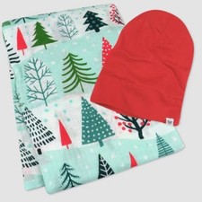 Honest Baby Organic Swaddle Blanket  Beanie Gift Set - 2pk