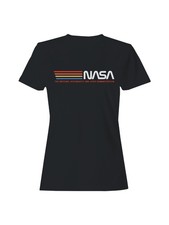 Officially Licensed Nasa Retro Stripes Logo Women's T-shirt