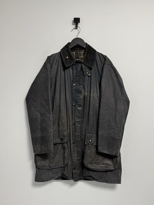 Barbour Border Wax Jacket Mens C40 102cm Navy Blue Vintage Outdoor Country