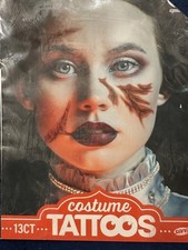 13ct Life-Like Scare Tattoos Halloween party Dress up Made in the USA