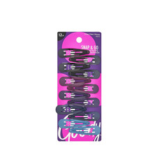 Goody Snap Hair Clips 12 Count Medium Contour Clips for All Hair Types