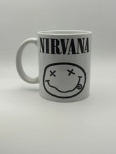 Nirvana Smiley Face  Coffee Mug Grunge Rock Band Aesthetic Retro Novelty Gift