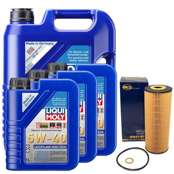 MotoröL Set High Tech 5W-40 Liqui Moly 8 Liter + ÖLfilter FüR Daewoo Mercedes-image