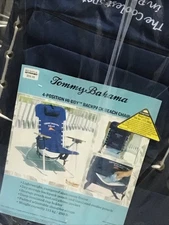 Tommy Bahama Backpack Beach Chair New Blue 4 Position With Pillow