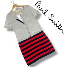 Paul Smith Docking Knit Dress Gray & Red/Navy M Used