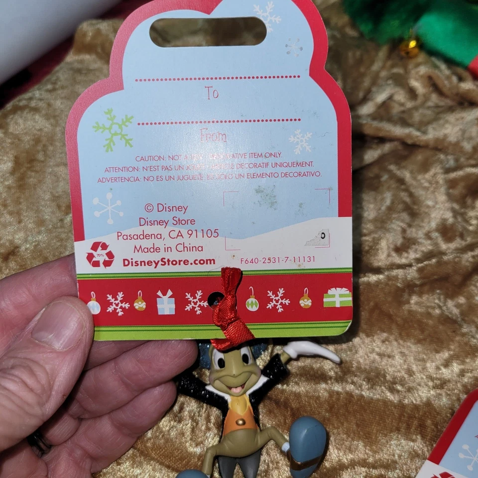 Disney Store Jiminy Cricket Paraguas Adorno Navidad Fiesta Decoración Foto 2 de 2