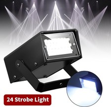 Pro LED White Strobe Light w/ 24 Super Bright LEDs Halloween Xmas Party DJ Light