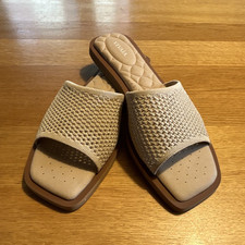 VIVAIA Damen Sandalen Slipper Beige/Braun Sto...