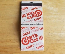 Dart Drug Matchbook Darts Got It Virginia Maryland DC area store CVS