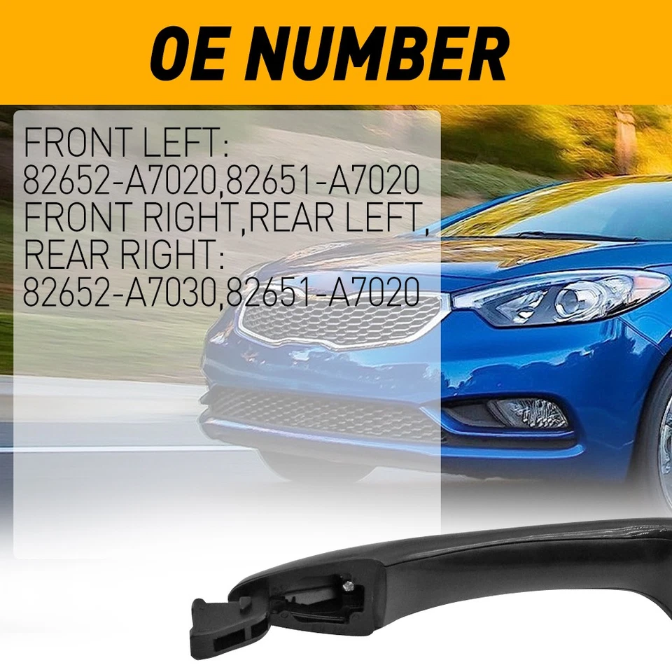 Manija de puerta exterior delantera izquierda trasera derecha 4 piezas para Kia Forte Cerato Koup 2014-18 Foto 2 de 4