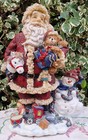 Shudehill Resin Happy Red Santa & Snowman Large Figure 13.5" Tall Original Box
