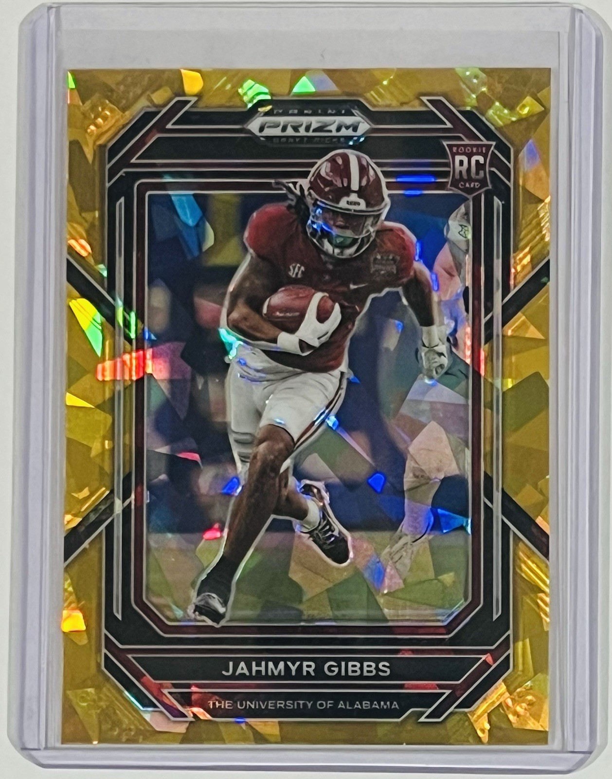 Jahmyr Gibbs Panini Prizm Draft Picks #116 Gold Ice
