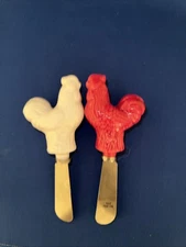 Cheese Butter Spreaders Set Of 2 Country Rustic Farmhouse Roosters